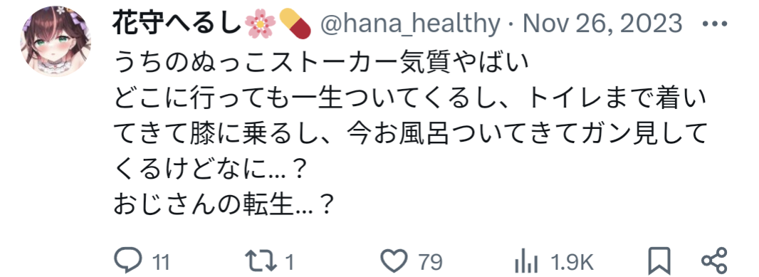 花守へるし,猫
